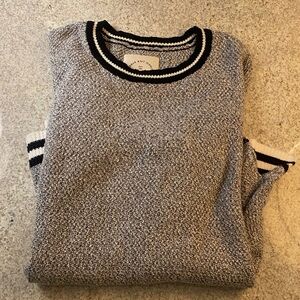Gray and Black Knit Sweater